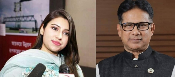 বাবা সালাম মুর্শেদীর(এমপি) বিরুদ্ধে মিথ্যা অপপ্রচার হওয়ায় কন্যা ব্যারিস্টার ঐশীর প্রতিবাদ আদালত প্রাঙ্গণে